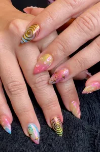 Swirls nail set